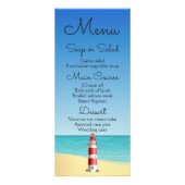 Nautisch Menu Strand Trouwen Vuurtoren Oceaan (Voorkant)