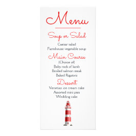 Nautisch Menu Strand Trouwen Vuurtoren Rood