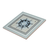 Nautisch met blauw keramisch scherm tegeltje (Zijkant)