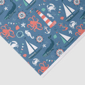 Nautisch mini-ontwerp Weefselverpakking Tissuepapier (Detail)