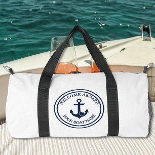 Nautisch Modern Hartanker Wit & Navy Plunjezak