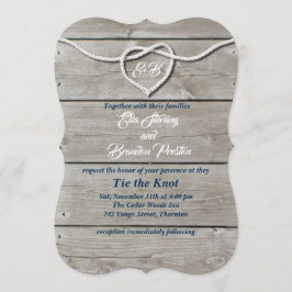 Nautisch Monogram bruiloft uitnodiging