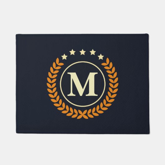 Nautisch monogram deurmat (Voorkant)