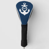 Nautisch monogram golfheadcover (Voorkant)