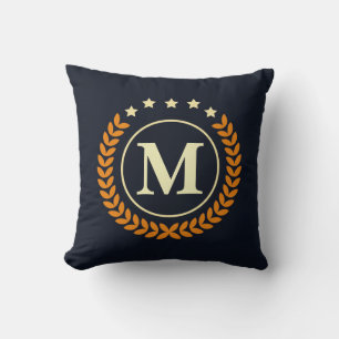 Nautisch monogram kussen