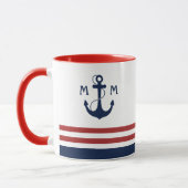 Nautisch monogram mok (Links)