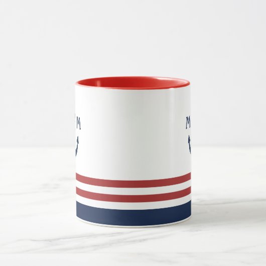 Nautisch monogram mok (Midden)