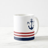 Nautisch monogram mok (Voorkant rechts)