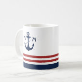 Nautisch monogram mok (Voorkant links)