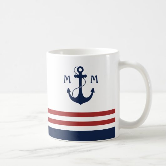 Nautisch monogram mok (Rechts)