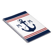 Nautisch monogram notitieboek (Rechterzijde)