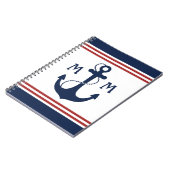 Nautisch monogram notitieboek (Linkerzijde)