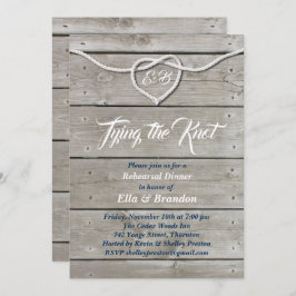 Nautisch Monogram repetitie diner uitnodigen Kaart