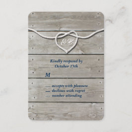 Nautisch monogram RSVP