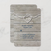 Nautisch monogram RSVP (Voorkant / Achterkant)