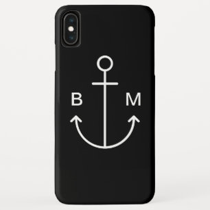 Nautisch monogram scheepsanker Case-Mate iPhone case
