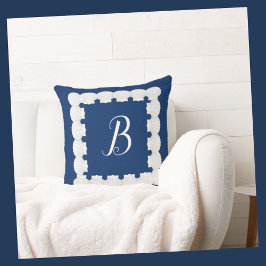 Nautisch Monogram Seashell Kussen