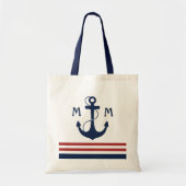Nautisch monogram tote bag (Voorkant)