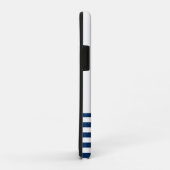 Nautisch, naam van de boot, blauwe strepen van de Case-Mate iPhone case (Achterkant/rechts)