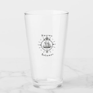 Nautisch Nassau Bahama's Zeil T Shirt Kompas Glas