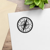Nautisch navigatiekompas 1x1 rubberstempel