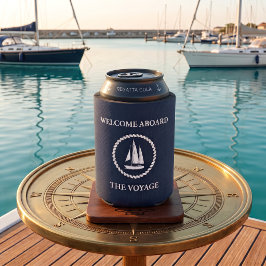 Nautisch Navy Blau Zeilen Welkom Aan Boord Maatwer Blikjeskoeler