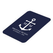 Nautisch Navy Blauwe Anker Bruiloft Magneet (Linkerzijde)