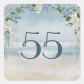 Nautisch net en boog voor 55e Jubileum Vierkante Sticker (Voorkant)