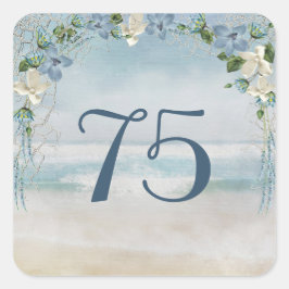 Nautisch Net en Boog voor 75ste Verjaardag Vierkante Sticker