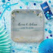 Nautisch net van het huwelijk met bellen papieren bordje (Feest)