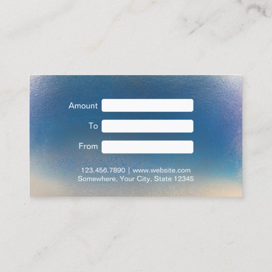 Nautisch Ocean Blue Starfish Cadeaubon Kortingskaartje (Achterkant)