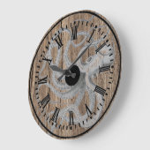  nautisch octopus hout bijtende steampunk grote klok (Hoek)