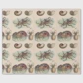 Nautisch - Octopus, Nautilus en Squid Cadeaupapier (Vlak)