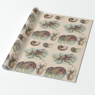 Nautisch - Octopus, Nautilus en Squid Cadeaupapier