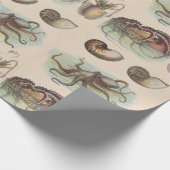 Nautisch - Octopus, Nautilus en Squid Cadeaupapier (Hoek)