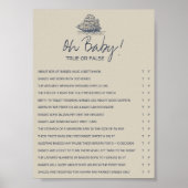  nautisch of vals baby shower spel poster (Voorkant)
