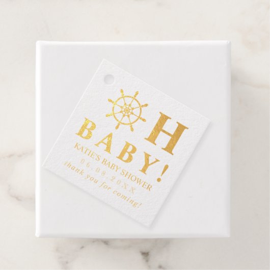 Nautisch Oh Baby! Baby shower dank u Bedankjes Labels (Met doos)