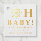 Nautisch Oh Baby! Baby shower dank u Bedankjes Labels (Voorkant)