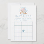 Nautisch olifant Beer Boat Baby shower Bingo Game Kaart (Voorkant)