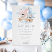 Nautisch olifant Beer Waterverf Baby shower Kaart