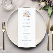 Nautisch olifant Beer Waterverf Baby shower Menu