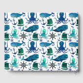 Nautisch onder de Zee Waterverf Octopus Gastenboek (Achterkant)