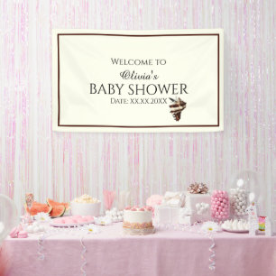 Nautisch onder de zeeen schelp vlinder achtergrond spandoek