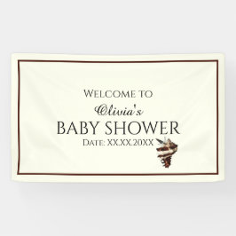 Nautisch onder de zeeen schelp vlinder achtergrond spandoek