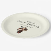 Nautisch onder de zeeen schelp woestijn chique vli papieren bordje (Gekanteld)