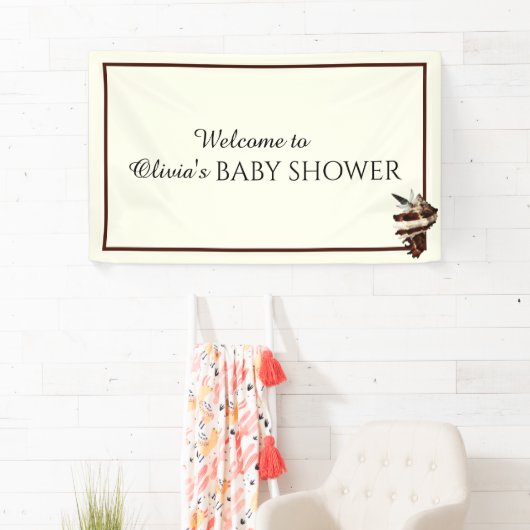 Nautisch onder de zeeen schelp woestijn chique vli spandoek (Insitu)