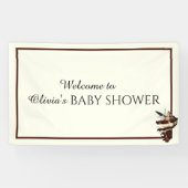 Nautisch onder de zeeen schelp woestijn chique vli spandoek (Horizontaal)