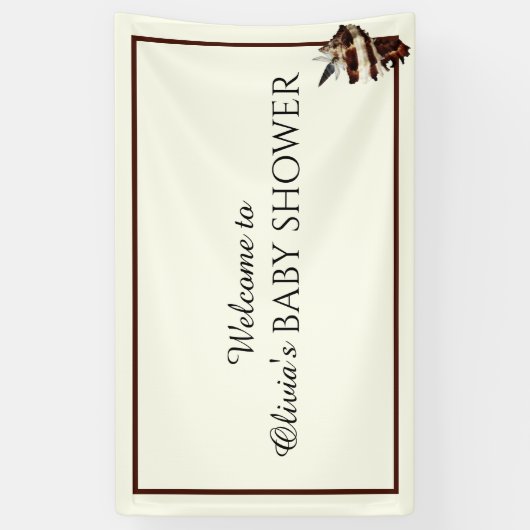 Nautisch onder de zeeen schelp woestijn chique vli spandoek (Verticaal)