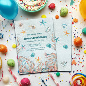 Nautisch onder het Zee 3e verjaardag uitnodiging