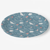 Nautisch onder het Zee Baby shower Papieren Bordje (Gekanteld)